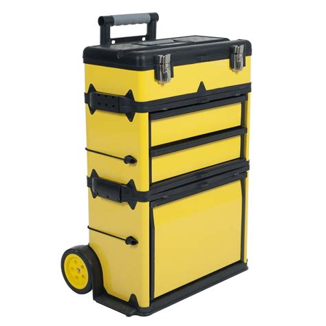 metal rolling portable tool box|stackable toolbox rolling mobile organizer.